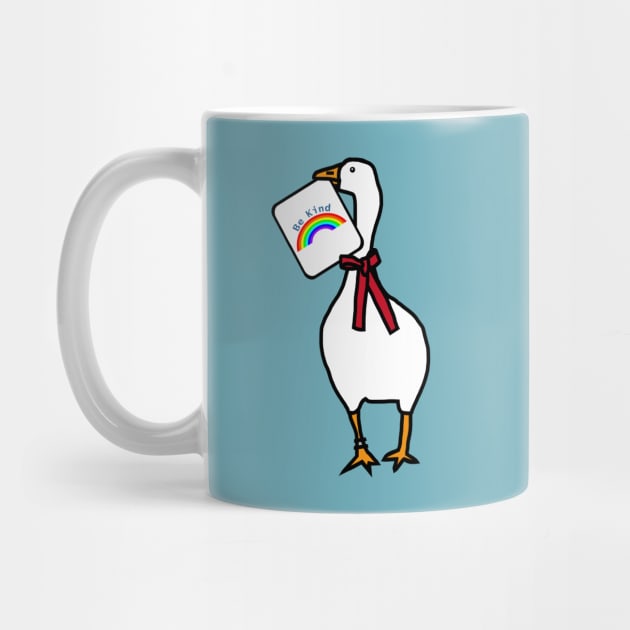 Gamer Goose Says Be Kind with Rainbow by ellenhenryart